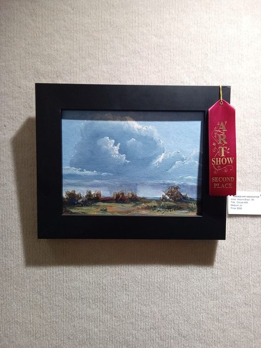 Clouds... (Oil) .... by artist Wayne Brazil... 2nd PLACE, Masters Category. Tustin Area Senior Center Art Show.